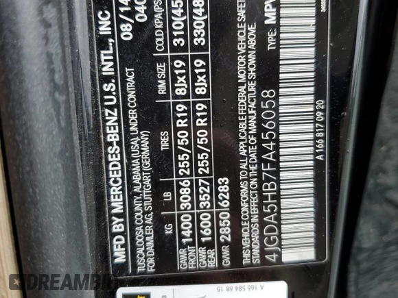 2015 Mercedes-Benz M 350 z VIN 4JGDA5HB7FA456058, wystawiony jako Copart lot #51798205 z przebiegiem 136 148 mil mil oraz Szkoda całkowita • Salvage title. Historia ofert i sprzedaży dostępna na DreamBid. Obrazek 13.