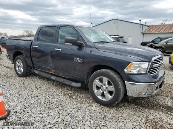 2017 Ram 1500 Big Horn with VIN 1C6RR7LG6HS581655, listed as a Copart auction lot 50875415 with 57,067 mi miles and Salvage Title. Bid and sale history available at carsss.com. Image 4.