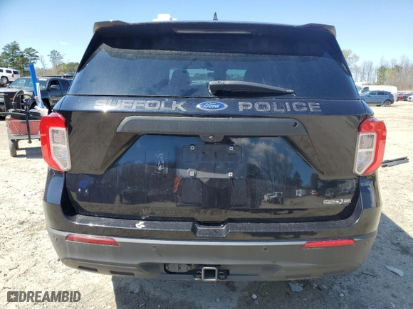 2020 Ford Police Interceptor Utility with VIN 1FM5K8AB8LGB85548, listed as a Copart auction lot 50414605 with 0 mi miles and Salvage Title. Bid and sale history available at carsss.com. Image 6.