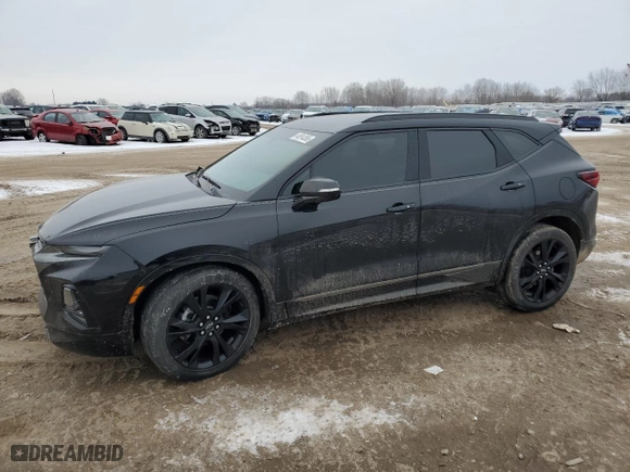 2022 Chevrolet Blazer RS with VIN 3GNKBERS5NS225896, listed as a Copart auction lot 44914365 with 25,957 mi miles and Salvage Title. Bid and sale history available at carsss.com. Image 1.
