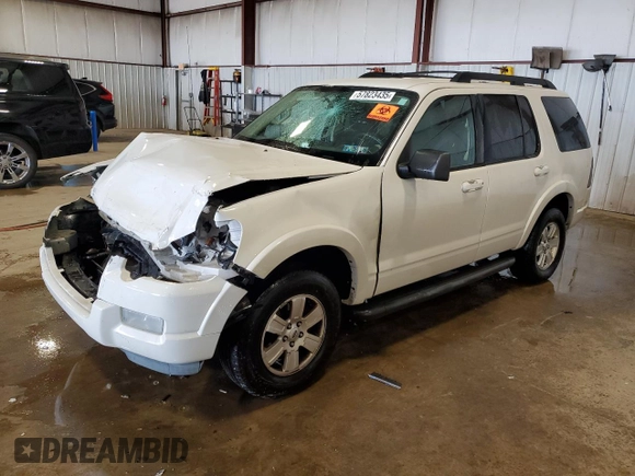 2010 Ford Explorer XLT with VIN 1FMEU7DE9AUA57991, listed as a Copart auction lot 57823435 with Not provided miles and Salvage title. Bid and sale history available at DreamBid. Image 1.