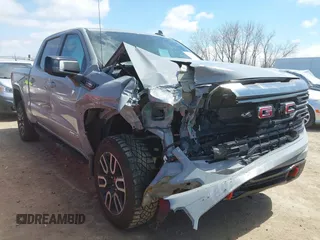 2024 GMC Sierra 1500 AT4 with VIN 1GTUUEE81RZ291215, listed as a IAAI auction lot 42029622 with 25,131 mi miles and . Bid and sale history available at DreamBid. Image 1.