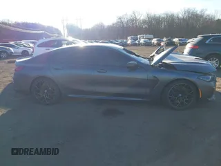 2021 BMW M8 Competition with VIN WBSGV0C07MCF55040, listed as a IAAI auction lot 41280992 with 1 mi miles. Bid and sale history available at carsss.com. Image 12.