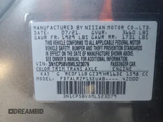 2021 Nissan Kicks S with VIN 3N1CP5BV8ML523079, listed as a Copart auction lot 48264935 with 82,934 mi miles and Salvage Title. Bid and sale history available at DreamBid. Image 16.