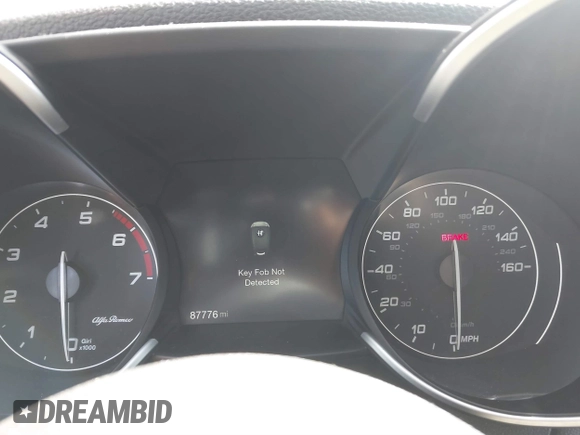 2018 Alfa Romeo Giulia with VIN ZARFAEBN7J7580536, listed as a IAAI auction lot 41883289 with 87,776 mi miles. Bid and sale history available at carsss.com. Image 7.