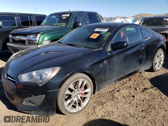 2013 Hyundai Genesis Coupe R-Spec with VIN KMHHT6KD9DU096590, listed as a Copart auction lot 37358694 with 137,046 mi miles and Non repairable. Bid and sale history available at DreamBid. Image 1.