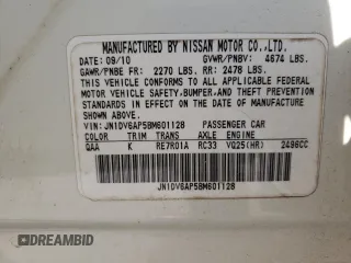 2011 Infiniti G25 Journey with VIN JN1DV6AP5BM601128, listed as a Copart auction lot 69334484 with Not Provided miles and Salvage Title. Bid and sale history available at DreamBid. Image 13.