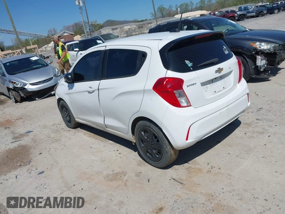 2020 Chevrolet Spark LS with VIN KL8CB6SA9LC427611, listed as a IAAI auction lot 42063543 with 86,676 mi miles. Bid and sale history available at carsss.com. Image 3.