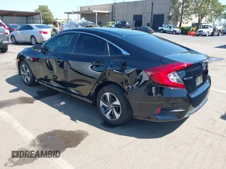 2019 Honda Civic Sedan LX with VIN 19XFC2F61KE202252, listed as a IAAI auction lot 42139362 with 37,128 mi miles. Bid and sale history available at carsss.com. Image 3.