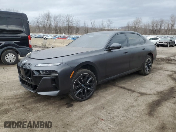 2024 BMW 7 Series 760i xDrive with VIN WBA33EJ08RCR61308, listed as a Copart auction lot 47663095 with 16,294 mi miles and Salvage title. Bid and sale history available at DreamBid. Image 1.