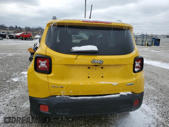 2017 Jeep Renegade Latitude with VIN ZACCJBBB4HPE72776, listed as a Copart auction lot 44373375 with 91,913 mi miles and Salvage Title. Bid and sale history available at carsss.com. Image 6.