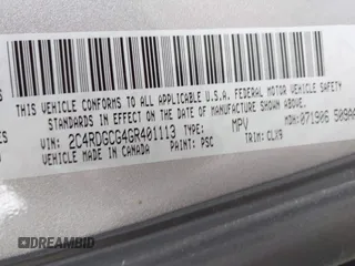 2016 Dodge Grand Caravan SXT with VIN 2C4RDGCG4GR401113, listed as a IAAI auction lot 41943906 with 93,208 mi miles. Bid and sale history available at carsss.com. Image 9.