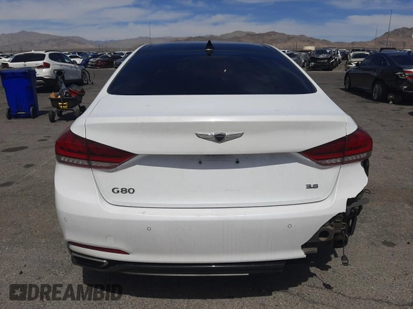 2018 Genesis G80 3.8L z VIN KMHGN4JE6JU225868, wystawiony jako Copart lot #52795435 z przebiegiem 130 974 mil mil oraz Szkody całkowita. Historia ofert i sprzedaży dostępna na DreamBid. Obrazek 6.
