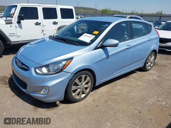 2012 Hyundai Accent SE with VIN KMHCU5AE0CU022050, listed as a IAAI auction lot 41955452 with 140,460 mi miles. Bid and sale history available at carsss.com. Image 18.