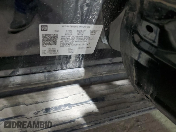 2021 GMC Acadia SLE with VIN 1GKKNRLS2MZ213274, listed as a Copart auction lot 48295345 with 64,457 mi miles and Salvage Title. Bid and sale history available at DreamBid. Image 13.