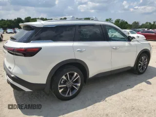 2024 Infiniti QX60 Luxe with VIN 5N1DL1FS7RC338753, listed as a Copart auction lot 61552565 with 24,667 mi miles and Salvage title. Bid and sale history available at DreamBid. Image 3.