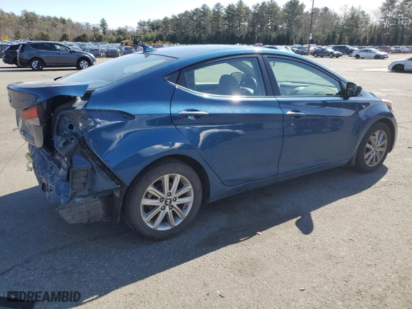 2014 Hyundai Elantra SE with VIN KMHDH4AE0EU053966, listed as a Copart auction lot 47982645 with 104,330 mi miles and Salvage Title. Bid and sale history available at carsss.com. Image 3.