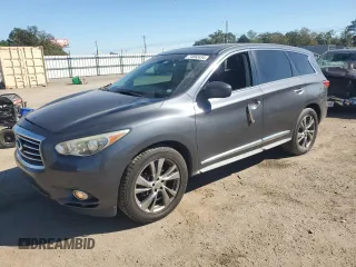 2013 Infiniti JX35 with VIN 5N1AL0MNXDC321819, listed as a Copart auction lot 74062434 with 125,483 mi miles and Salvage Title. Bid and sale history available at carsss.com. Image 1.