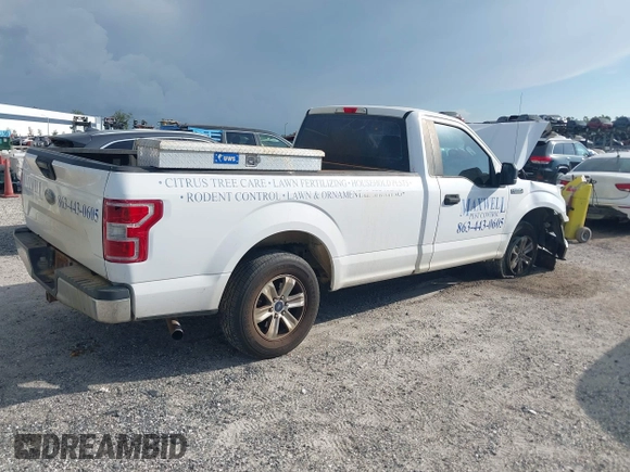 2019 Ford F-150 XL with VIN 1FTMF1CB3KKD35652, listed as a IAAI auction lot 42463370 with 96,129 mi miles and . Bid and sale history available at DreamBid. Image 4.