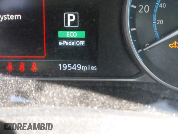 2022 Nissan LEAF SV with VIN 1N4AZ1CV9NC561705, listed as a IAAI auction lot 41465860 with 19,549 mi miles and . Bid and sale history available at DreamBid. Image 7.