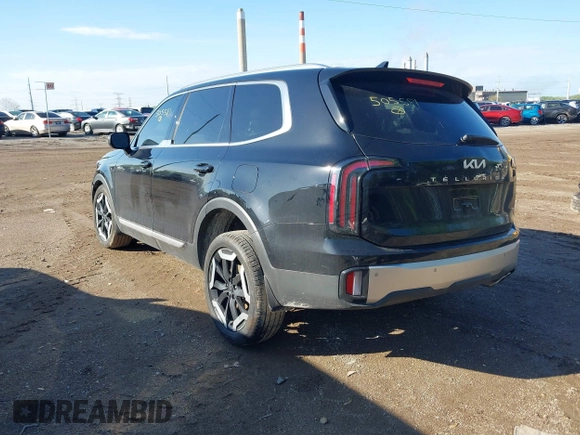 2024 Kia Telluride EX X-Line with VIN 5XYP3DGCXRG505581, listed as a IAAI auction lot 42139087 with 15,454 mi miles and . Bid and sale history available at DreamBid. Image 3.