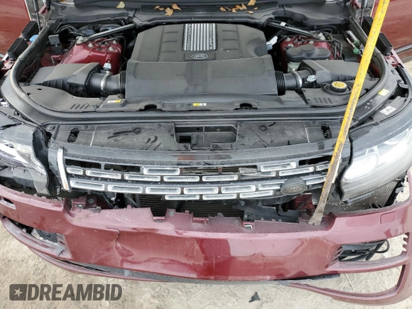 2017 Land Rover Range Rover with VIN SALGS5FE5HA322897, listed as a Copart auction lot 83859694 with 82,675 mi miles and Salvage title. Bid and sale history available at DreamBid. Image 12.