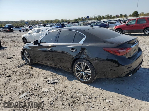 2020 Infiniti Q50 3.0t SPORT with VIN JN1EV7AP9LM203609, listed as a Copart auction lot 75878434 with 22,095 mi miles and Salvage Title. Bid and sale history available at carsss.com. Image 2.