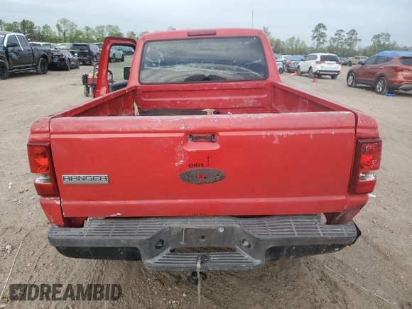 2008 Ford Ranger XL with VIN 1FTYR10DX8PA87264, listed as a Copart auction lot 50946565 with 210,546 mi miles and Salvage Title. Bid and sale history available at carsss.com. Image 6.
