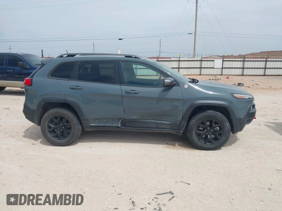 2015 Jeep Cherokee Trailhawk with VIN 1C4PJMBS0FW524479, listed as a IAAI auction lot 41908871 with 118,825 mi miles and . Bid and sale history available at DreamBid. Image 13.