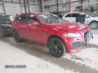 2017 Jaguar F-Pace 20d R-Sport with VIN SADCL2BN3HA490176, listed as a IAAI auction lot 41595419 with 87,755 mi miles and . Bid and sale history available at DreamBid. Image 1.