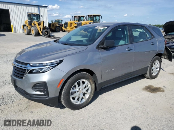 2024 Chevrolet Equinox LS z VIN 3GNAXHEG2RL139025, wystawiony jako Copart lot #55295365 z przebiegiem 15 901 mil mil oraz Szkoda całkowita • Salvage title. Historia ofert i sprzedaży dostępna na DreamBid. Obrazek 1.