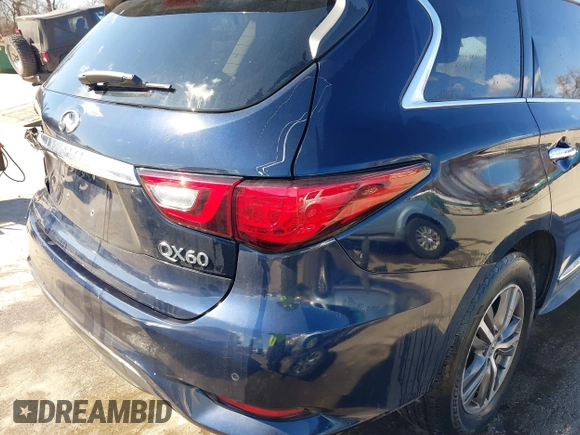 2020 Infiniti QX60 Luxe with VIN 5N1DL0MM5LC518335, listed as a IAAI auction lot 41599967 with 48,548 mi miles and . Bid and sale history available at DreamBid. Image 17.