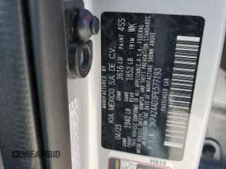 2023 Kia Rio LX z VIN 3KPA24AD3PE577193, wystawiony jako Copart lot #50104585 z przebiegiem 55 046 mil mil oraz Szkoda całkowita • Salvage title. Historia ofert i sprzedaży dostępna na DreamBid. Obrazek 14.