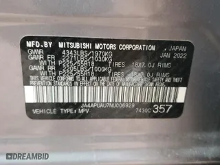 2022 Mitsubishi Outlander Sport ES with VIN JA4APUAU7NU006929, listed as a Copart auction lot 48774725 with 39,534 mi miles and Salvage Title. Bid and sale history available at carsss.com. Image 13.