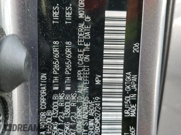 2021 Lexus GX with VIN JTJBM7BX5M5272419, listed as a Copart auction lot 78265354 with 64,442 mi miles and Salvage Title. Bid and sale history available at carsss.com. Image 14.
