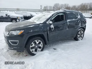 2020 Jeep Compass Limited with VIN 3C4NJDCB4LT161059, listed as a Copart auction lot 45856245 with 74,583 mi miles and Clean Title. Bid and sale history available at carsss.com. Image 1.