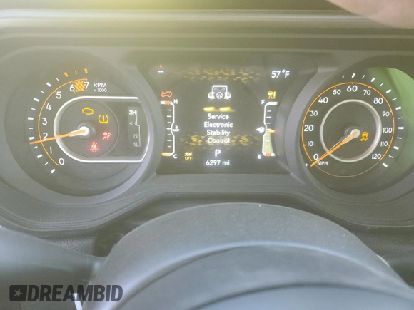 2024 Jeep Wrangler Sport S with VIN 1C4PJXDN0RW105903, listed as a Copart auction lot 49928365 with 6,297 mi miles and Salvage Title. Bid and sale history available at carsss.com. Image 9.