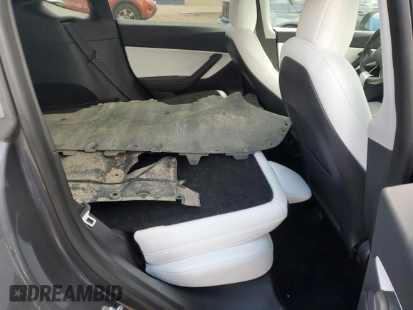 2021 Tesla Model Y Performance with VIN 5YJYGDEF0MF137692, listed as a Copart auction lot 55333395 with 56,325 mi miles and Salvage Title. Bid and sale history available at DreamBid. Image 10.