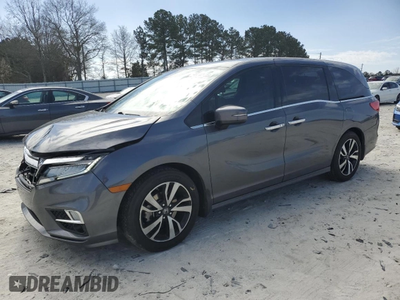 2020 Honda Odyssey Elite with VIN 5FNRL6H91LB023846, listed as a Copart auction lot 48240135 with 92,400 mi miles and Salvage title. Bid and sale history available at DreamBid. Image 1.