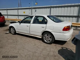 1999 Honda Civic DX with VIN 1HGEJ6625XL005106, listed as a Copart auction lot 50618925 with 123,624 mi miles and Salvage Title. Bid and sale history available at carsss.com. Image 2.
