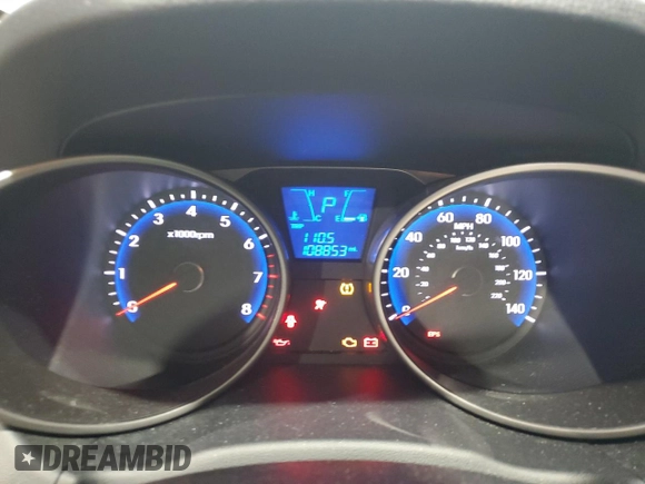 2010 Hyundai Tucson GLS with VIN KM8JU3AC7AU102873, listed as a Copart auction lot 54472385 with 108,853 mi miles and Non Repairable. Bid and sale history available at DreamBid. Image 9.