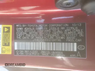 2013 Lexus CT 200h z VIN JTHKD5BH0D2169196, wystawiony jako Copart lot #52143515 z przebiegiem 170 875 mil mil oraz Szkody całkowita. Historia ofert i sprzedaży dostępna na DreamBid. Obrazek 12.