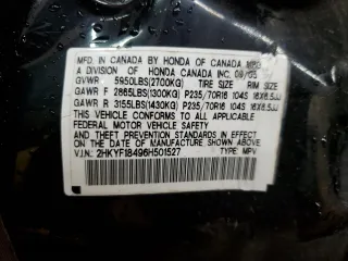 2006 Honda Pilot EX with VIN 2HKYF18496H501527, listed as a Copart auction lot 45457895 with 196,678 mi miles and Salvage Title. Bid and sale history available at carsss.com. Image 13.