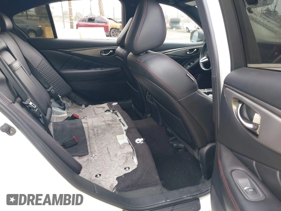 2019 Infiniti Q50 RED SPORT 400 with VIN JN1FV7AP3KM760521, listed as a IAAI auction lot 41469103 with 85,768 mi miles. Bid and sale history available at carsss.com. Image 8.