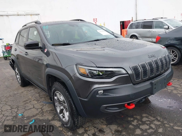 2022 Jeep Cherokee Trailhawk with VIN 1C4PJMBX6ND505196, listed as a IAAI auction lot 41536316 with 9,976 mi miles. Bid and sale history available at carsss.com. Image 1.