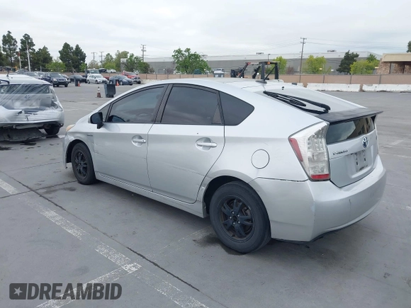 2011 Toyota Prius I with VIN JTDKN3DU7B0323019, listed as a IAAI auction lot 42009507 with 282,412 mi miles. Bid and sale history available at carsss.com. Image 3.