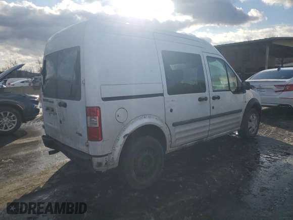 2013 Ford Transit Connect XL with VIN NM0LS6AN9DT138576, listed as a Copart auction lot 43907645 with 249,753 mi miles and Salvage Title. Bid and sale history available at carsss.com. Image 3.