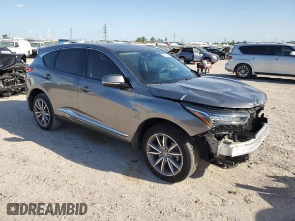 2023 Acura RDX Technology with VIN 5J8TC1H59PL004665, listed as a Copart auction lot 50383935 with 14,242 mi miles and Salvage title. Bid and sale history available at DreamBid. Image 4.