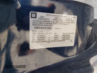 2007 Chevrolet Suburban LT with VIN 1GNFC16J27J172632, listed as a Copart auction lot 55998675 with Not provided miles and Salvage title. Bid and sale history available at DreamBid. Image 13.