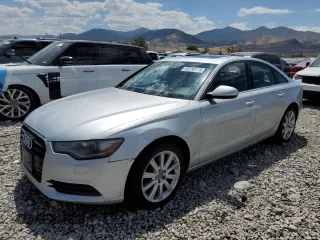 2014 Audi A6 Premium with VIN WAUFFAFC8EN030547, listed as a Copart auction lot 65290175 with 186,463 mi miles and Salvage title. Bid and sale history available at DreamBid. Image 1.